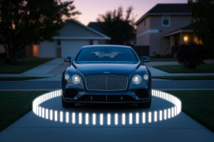 voiture-elegante-allee-halo-soir