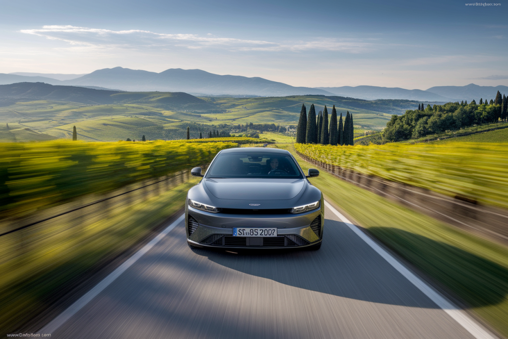 voiture-moderne-route-vignobles-italie