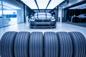 pneus-auto-rangee-showroom-flou