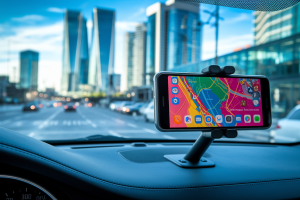 smartphone-gps-tableau-de-bord-ville-gratte-ciel