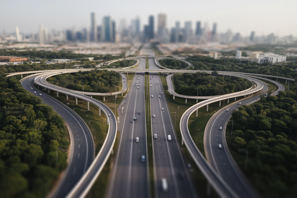 vue-aerienne-autoroutes-ville-verdure