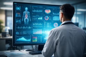 medecin-blouse-tableau-numerique-donnees