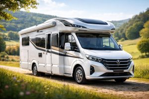 camping-car-moderne-campagne-francaise-ciel-bleu